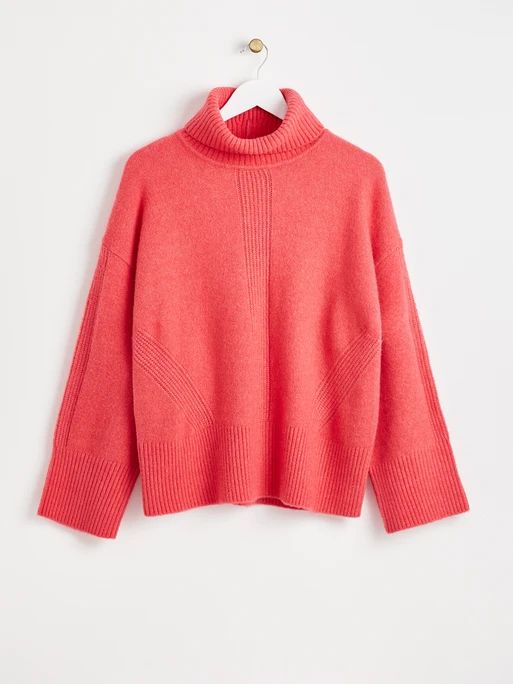 Gathered Shoulder Orange Marl Sweatshirt | Oliver Bonas