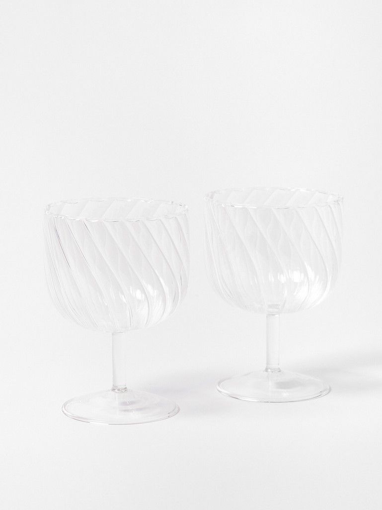 Spiral Gin Glasses Set of Two Oliver Bonas