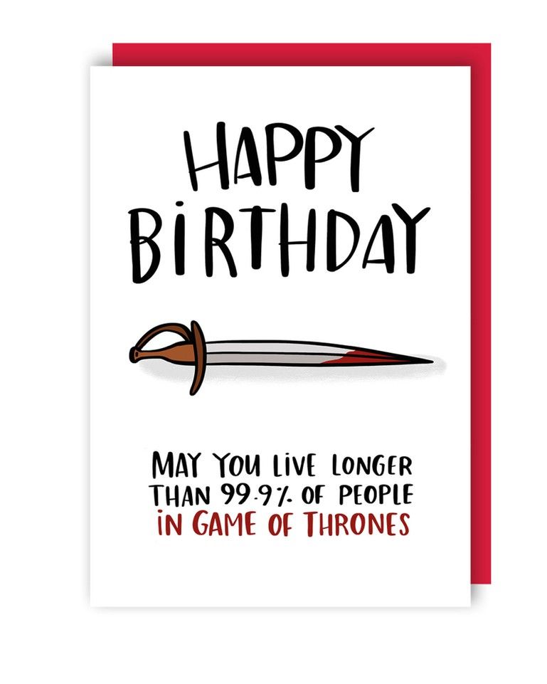 Game of Thrones Birthday Card