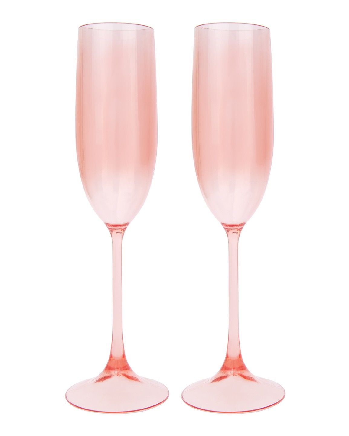 Pink Poolside Champagne Flutes Set of Two