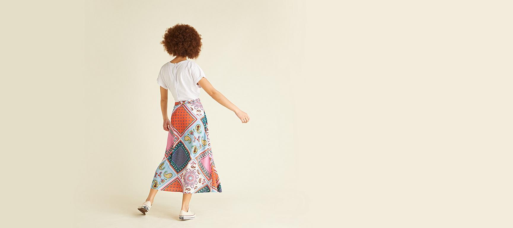 Scarf Print Wrap Skirt Oliver Bonas