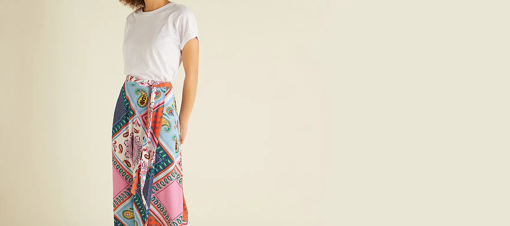 Scarf Print Wrap Skirt Oliver Bonas