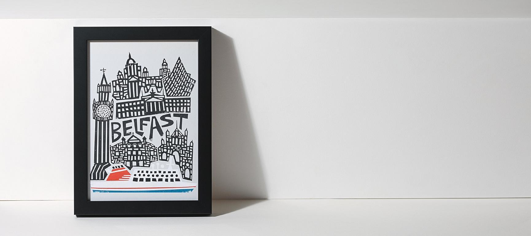 Belfast City Wall Art A4 Oliver Bonas