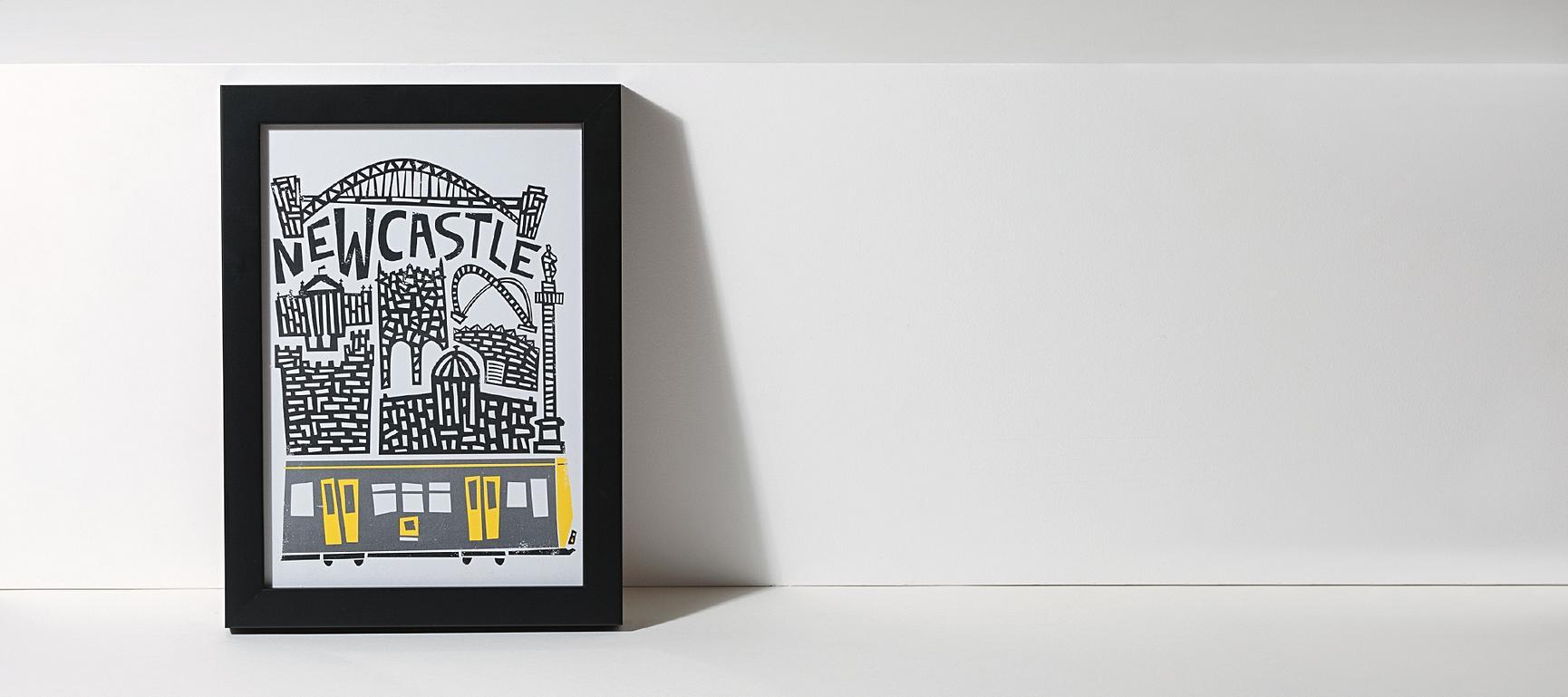 Newcastle City Wall Art A4 Oliver Bonas