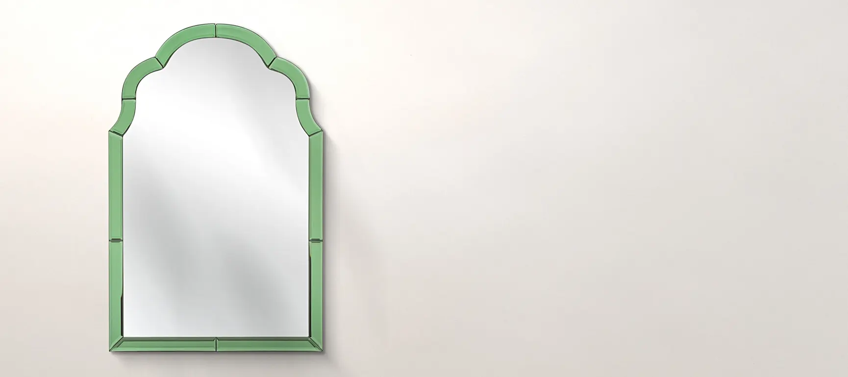 Aurora Green Glass Wall Mirror Oliver Bonas