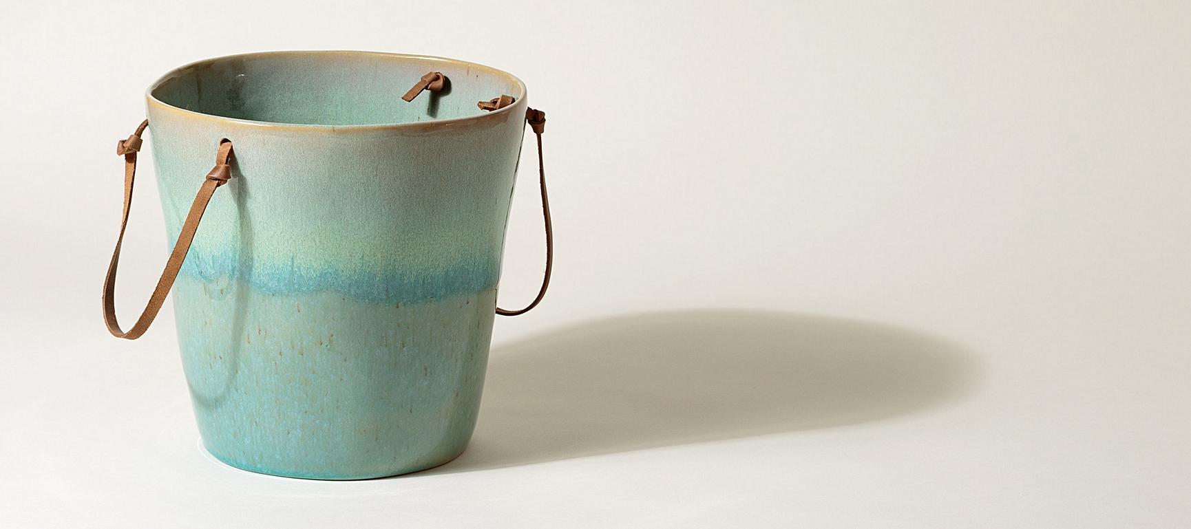 Blue Stoneware Wine Cooler Oliver Bonas