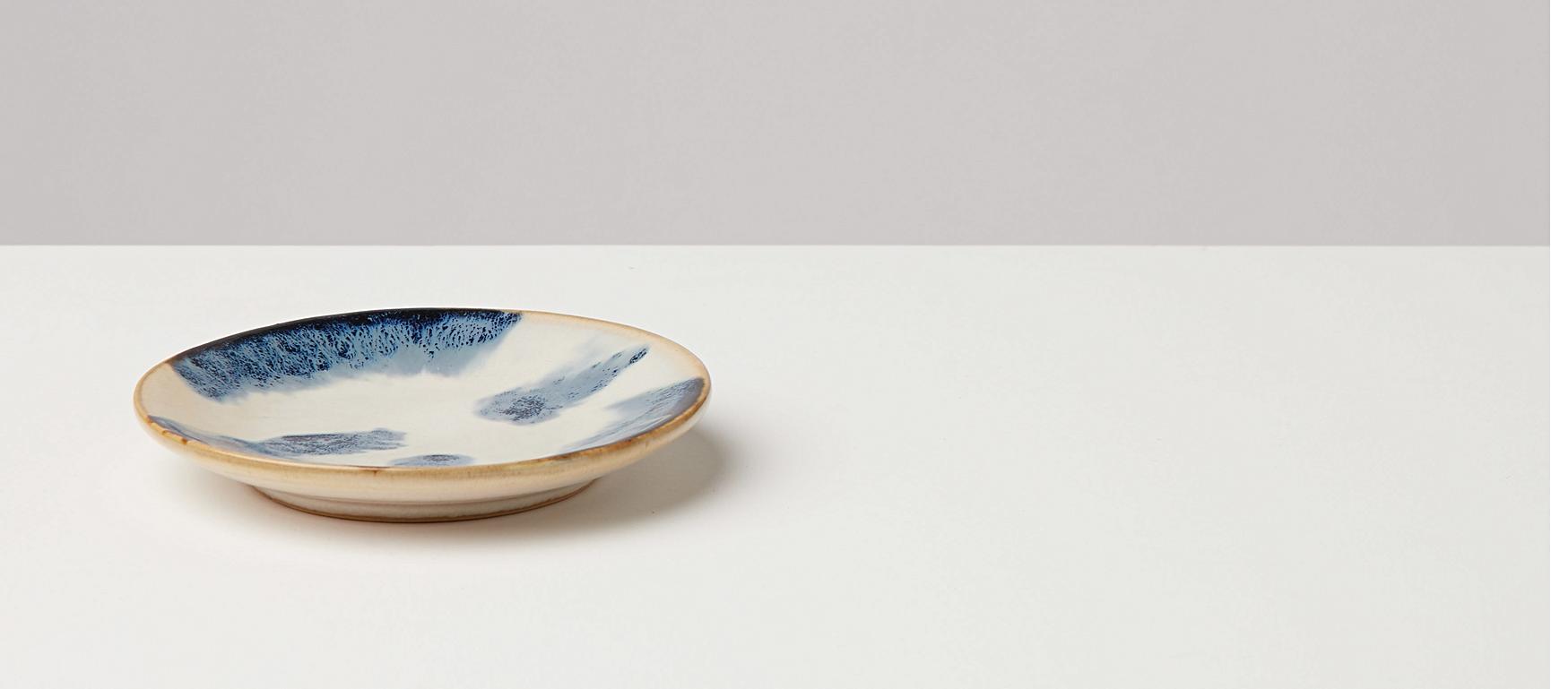 Blue & White Ceramic Incense Cone Dish Oliver Bonas