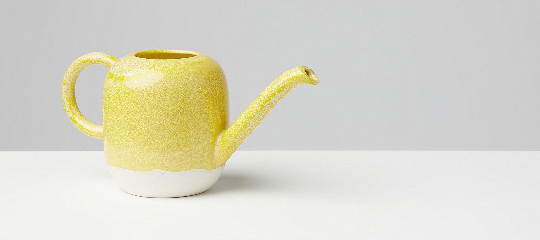 Mini Yellow Earthenware Watering Can | Oliver Bonas