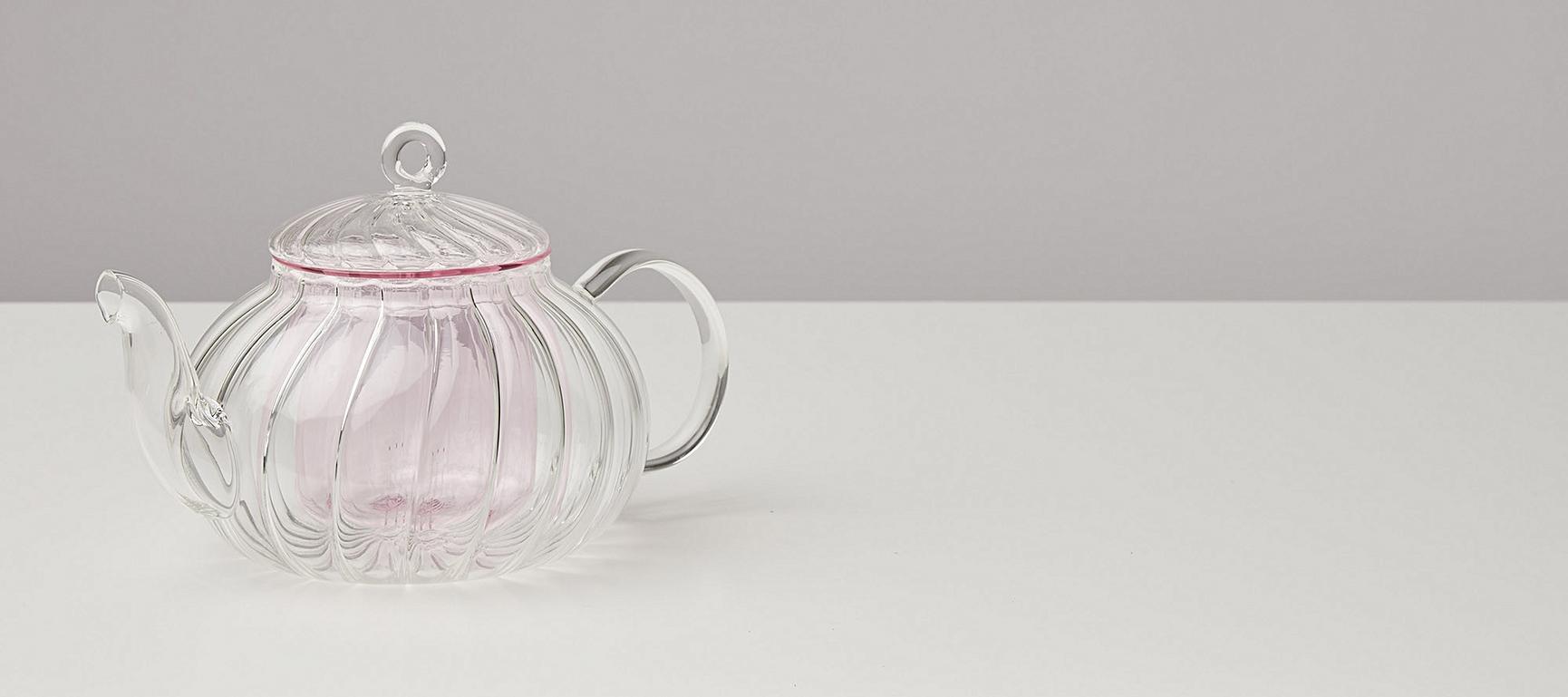 Tila Clear Glass Tea Pot Oliver Bonas