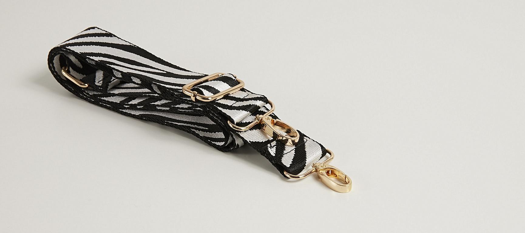 Zebra Print Bag Strap Oliver Bonas