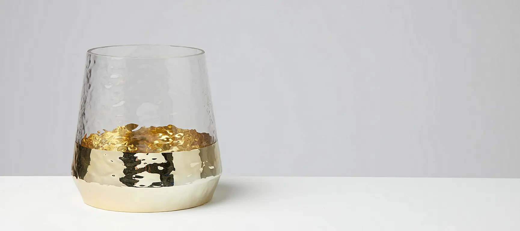 Oro Gold Glass Vase Oliver Bonas