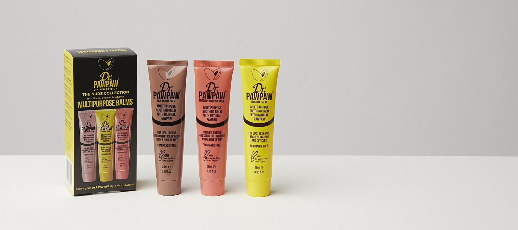 Dr Paw Paw Nude Lip Balms Set of Three 25ml Oliver Bonas