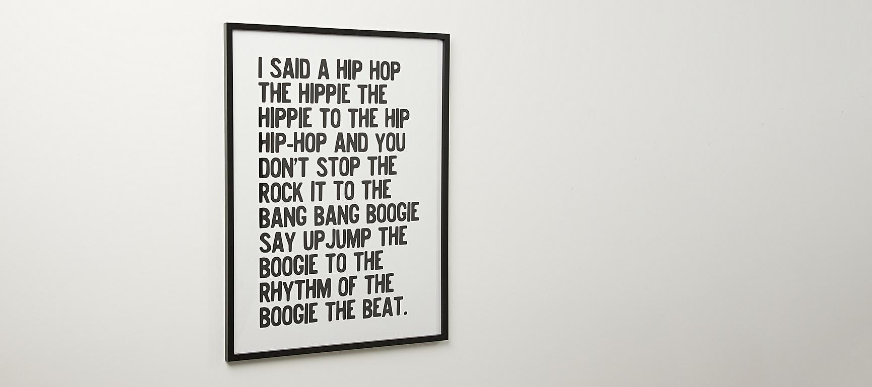 Rapper's Delight Hip to the Hop Wall Art Large Oliver Bonas