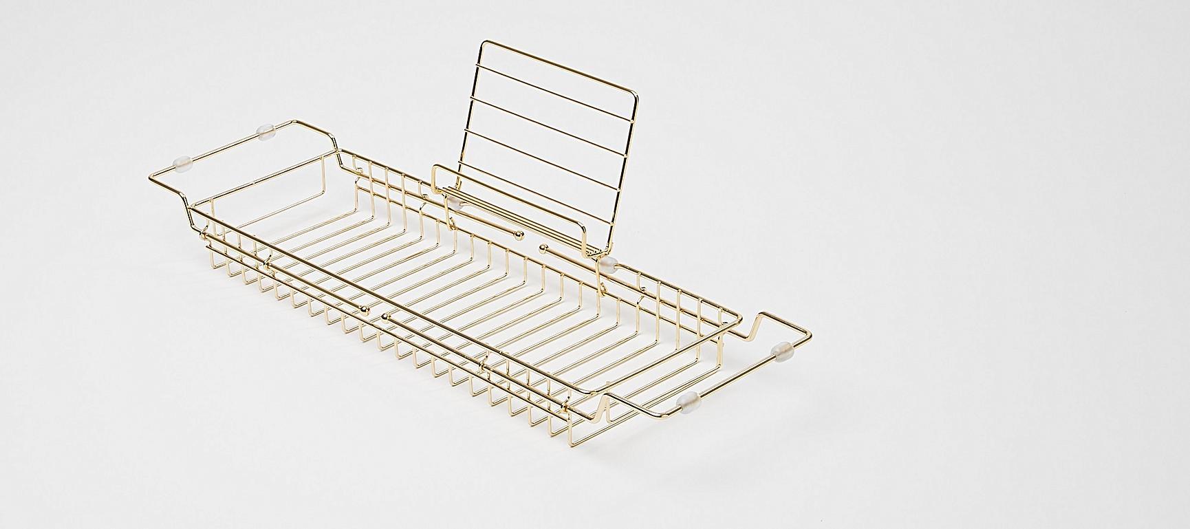 Gold Metal Bath Tray Oliver Bonas