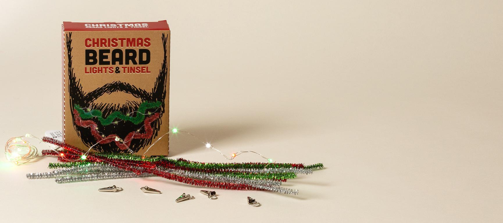 Christmas Beard Lights & Tinsel Set Oliver Bonas IE