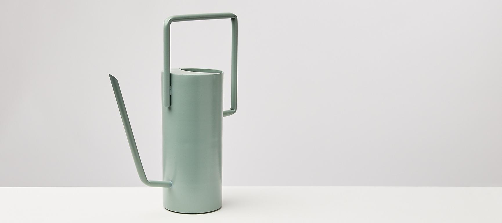 Sage Green Metal Watering Can Long Oliver Bonas