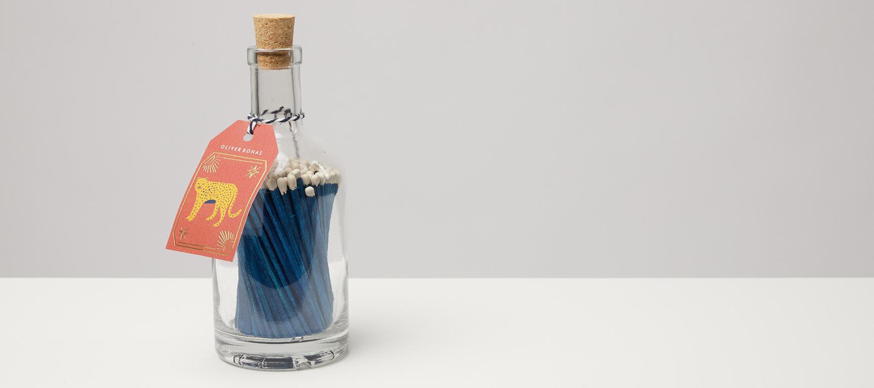 Tiger Glass Bottle Matches Oliver Bonas