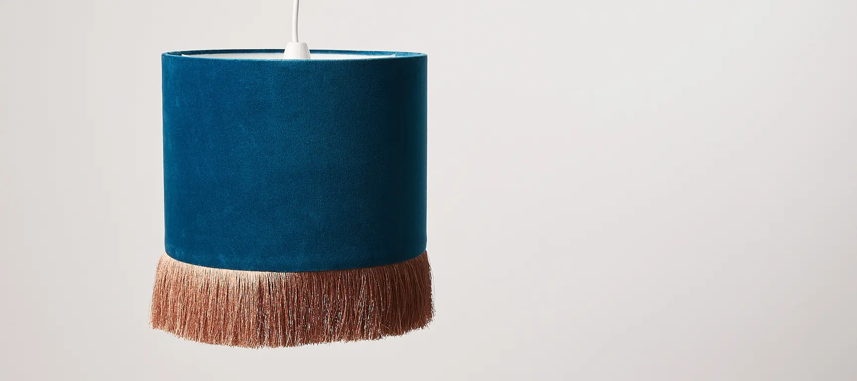 Ero Velvet & Tassel Pendant Lampshade Small Oliver Bonas