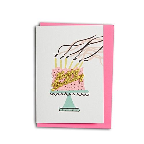 Happy Birthday Cake Card | Oliver Bonas