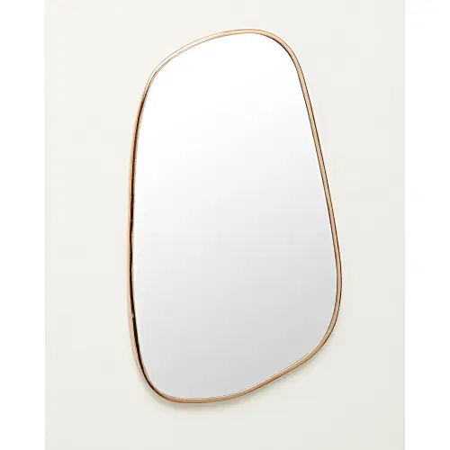 Large Rose Gold Pebble Wall Mirror Oliver Bonas