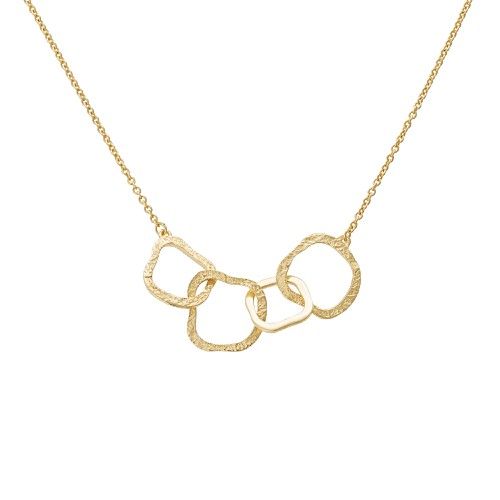 Ellie Textured Rings Pendant Necklace | Oliver Bonas