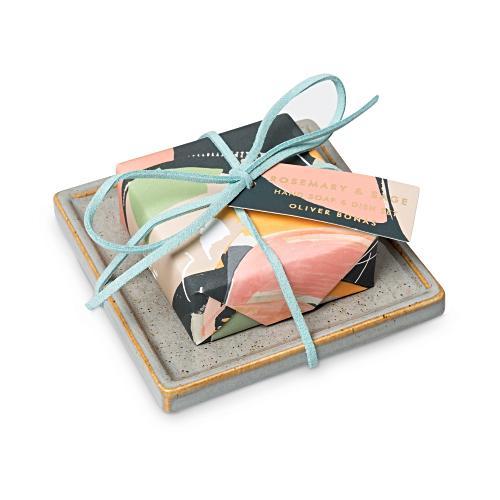 Rosemary & Sage Soap Dish Set Oliver Bonas