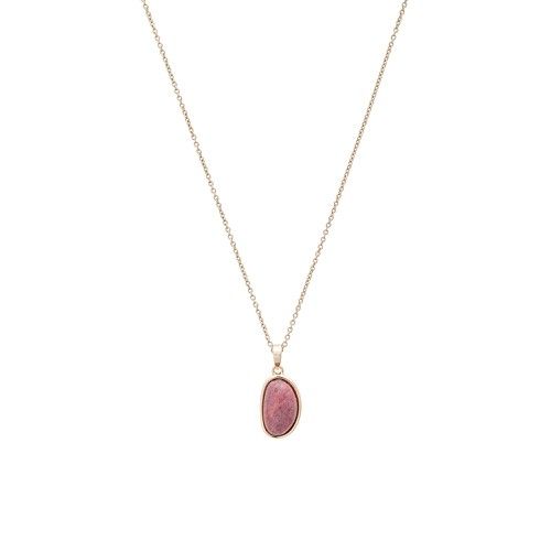 Pebble Rhodocrosite Stone Necklace | Oliver Bonas