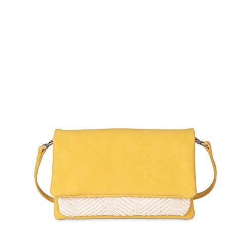 Jenna Yellow Pocket Cross Body Bag | Oliver Bonas