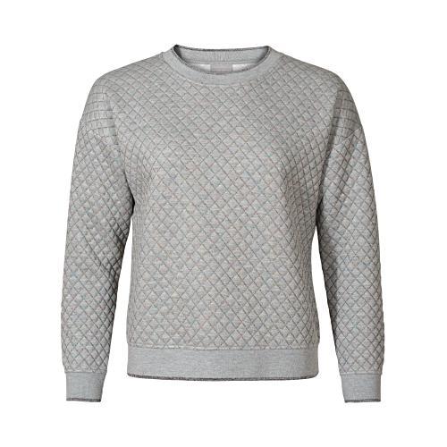 Sparkle Quilted Grey Sweat Jumper Oliver Bonas