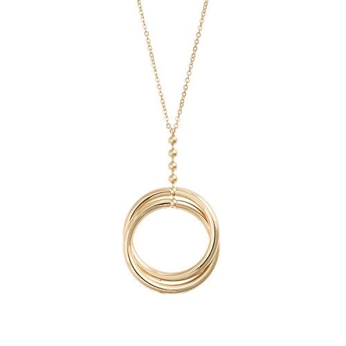 Taye Double Circle Long Pendant Necklace | Oliver Bonas