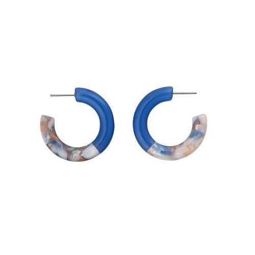 Alpha Half & Half Resin Hoop Earrings | Oliver Bonas