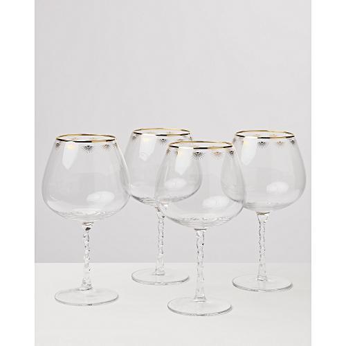 Dora Twist Stem Wine Glasses Set of Four Oliver Bonas