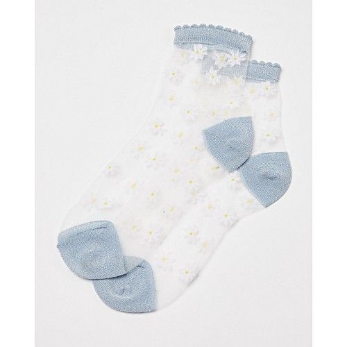 All Over Daisy Sheer Ankle Socks | Oliver Bonas