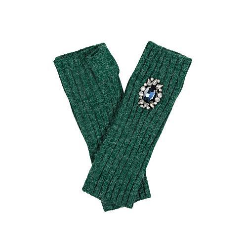 Embellished Green Arm Warmers Oliver Bonas