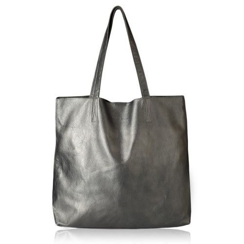 Metallic Leather Handbag | Oliver Bonas