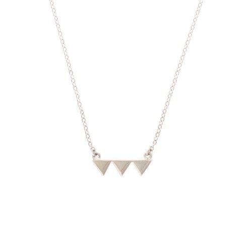 Mini Triangles Trio Bar Necklace | Oliver Bonas