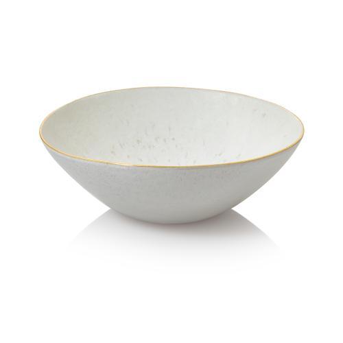 Aurelia White & Gold Serving Bowl Oliver Bonas