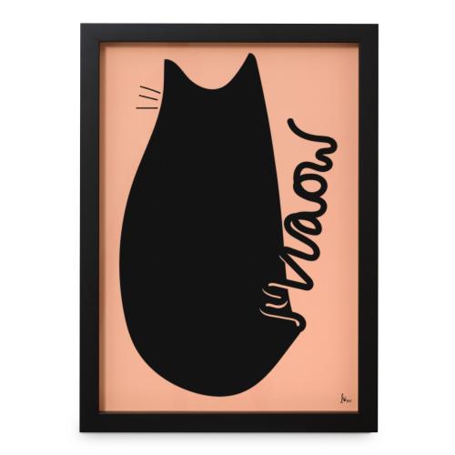 A3 Miaow Wall Art A3 Oliver Bonas