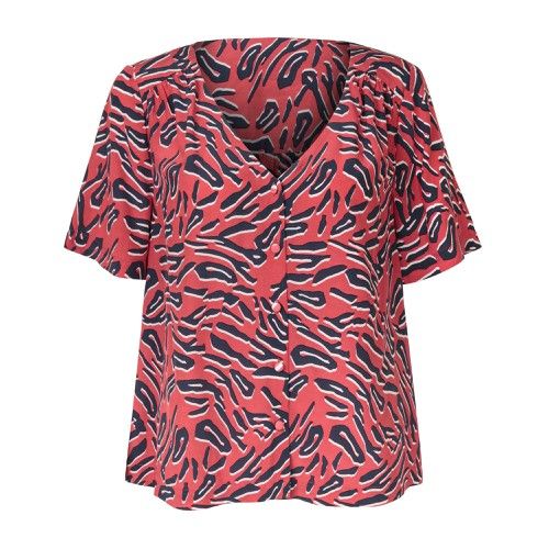 Tiger Print Red Shirt | Oliver Bonas