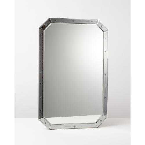 Grey Glass Wall Mirror Rectangular Oliver Bonas
