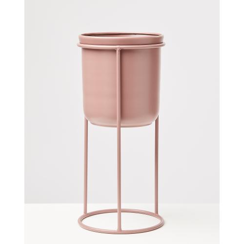 Gold Iron Plant Pot & Stand Oliver Bonas US