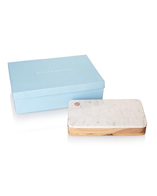 Marble Cheese Board with Set of Three Knives Oliver Bonas