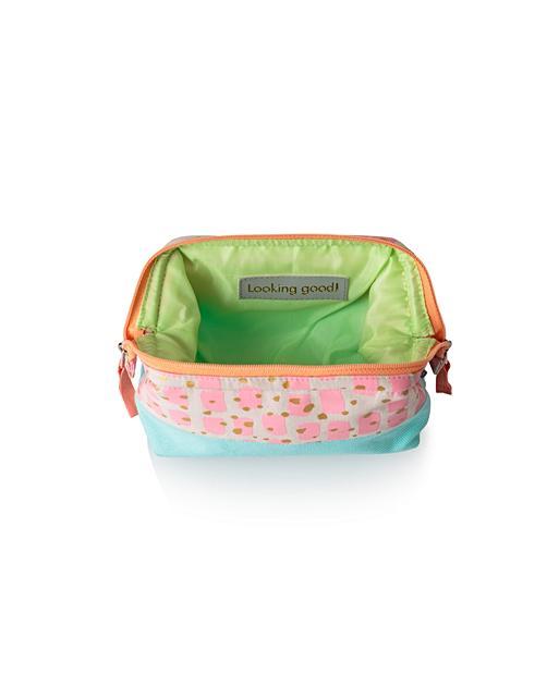 Pink Brush Dot Make Up Bag Oliver Bonas