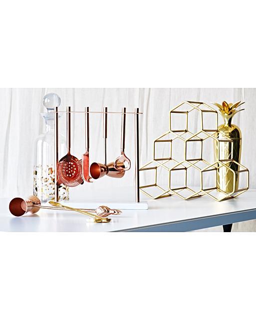 Gold Hexagon Wine Rack Oliver Bonas