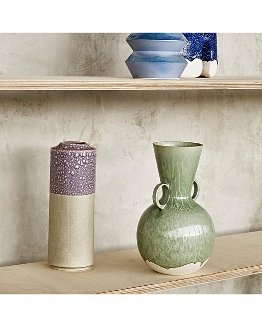 Boolu Green Ceramic Vase Oliver Bonas