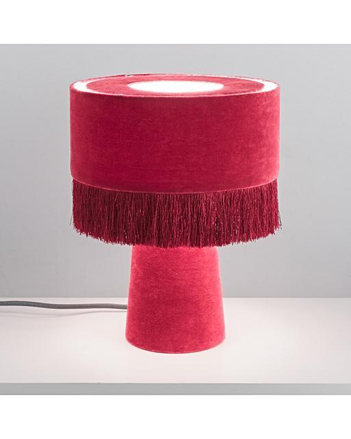 Ero Green Velvet & Tassel Table Lamp Large | Oliver Bonas