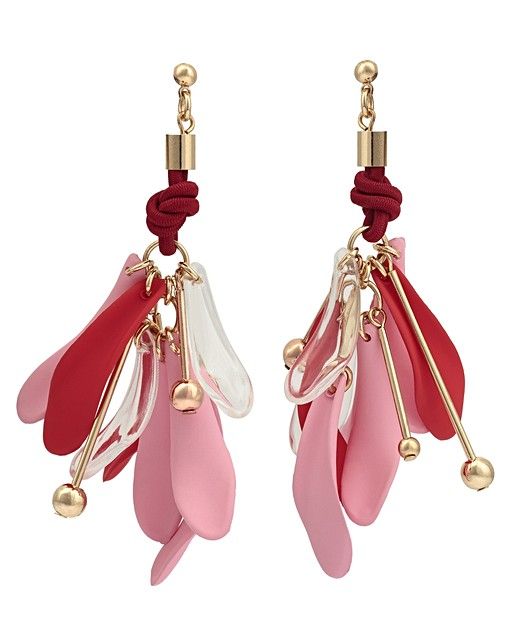 Love Story Knotted Cord & Petal Drop Earrings | Oliver Bonas