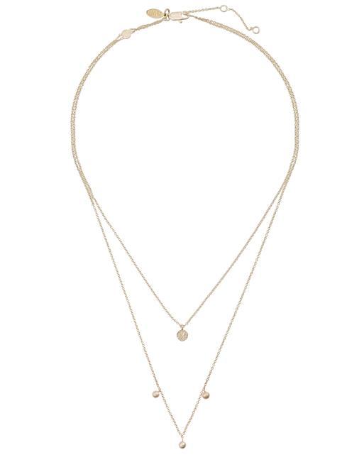 Dacey Double Row Gold Plated Pendant Necklace Oliver Bonas