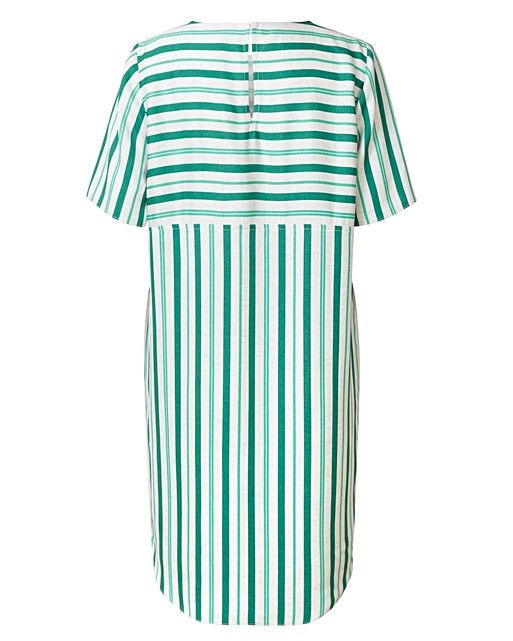 Green Stripe Shift Dress | Oliver Bonas
