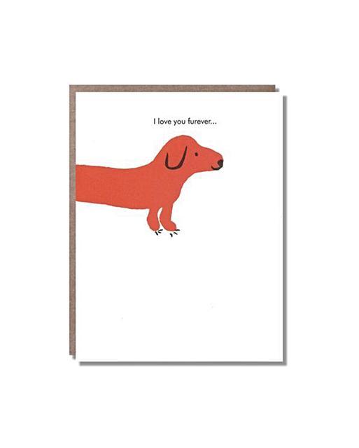 Love You Furever Sausage Dog Valentine's Card | Oliver Bonas